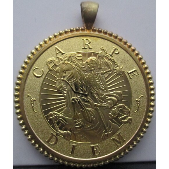 Memento Mori Carpe Diem skull coin/pendant Double Sided Two Necklaces in One - Picture 3 of 5